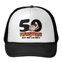50.o cumpleaños prehistórico gorras
