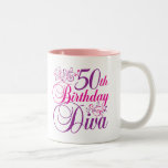 50.o Diva del cumpleaños Tazas