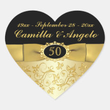 50.o El oro del aniversario y ennegrece 1,5" pegat