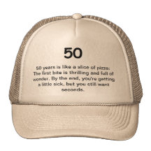50.o Humor del cumpleaños - 50 es como una rebanad Gorros Bordados