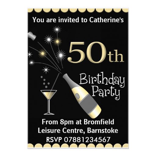 50.o Invitación de la fiesta de cumpleaños