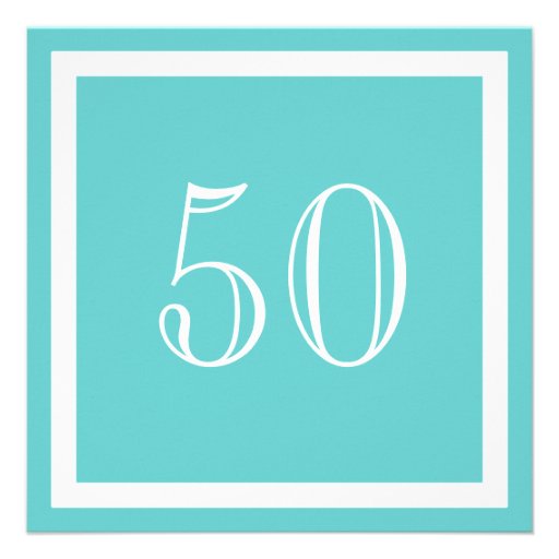 50.o Invitación de la fiesta de cumpleaños - aguam