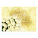 50.o Invitación del aniversario de boda con los ro