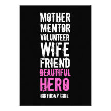 50.o Invitación del cumpleaños - héroe voluntario 