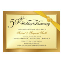 50.o Invitaciones del aniversario de boda de oro Anuncio