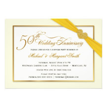50.o Invitaciones del aniversario de boda de oro Invitación