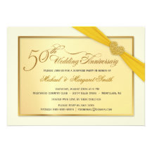 50.o Invitaciones del aniversario de boda de oro Invitacion Personalizada