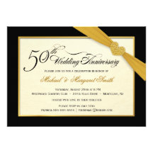 50.o Invitaciones del aniversario de boda de oro Comunicados Personales