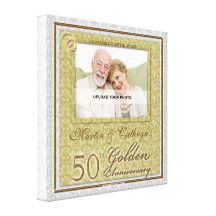 50.o Lona personalizada 16x16 de la foto del anive Lienzo Envuelto Para Galerias