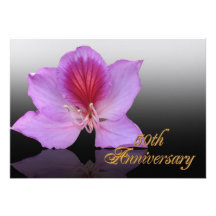50.o Orquídea de la invitación de la fiesta de ani