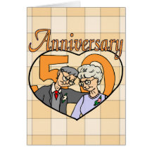 50.o Regalos del aniversario de boda Tarjetón