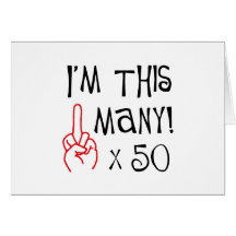 50.o saludo del dedo medio del cumpleaños felicitación
