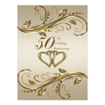 50.o Tarjeta de la invitación del aniversario de b