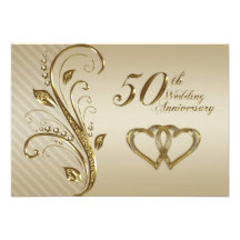 50.o Tarjeta de RSVP del aniversario de boda Invitacion Personal