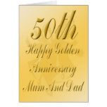 50.o Tarjeta del aniversario para la momia y el pa