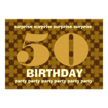 50.o Tonalidades calientes del cumpleaños de la so Invitación
