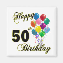 50.os regalos de cumpleaños y ropa felices del cum imán para frigorifico