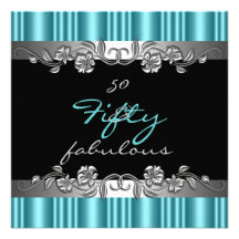 50 y 50.o trullo fabuloso de la plata de la fiesta invitacion personal 