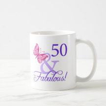 50 y cumpleaños fabuloso taza de café