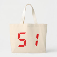 51 cincuenta y uno números digitales del despertad bolsa de mano