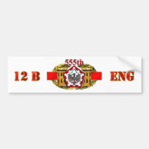 555o Brigada del ingeniero Etiqueta De Parachoque