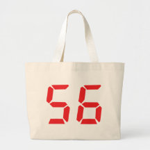 56 cincuenta y seis números digitales del desperta bolsa lienzo