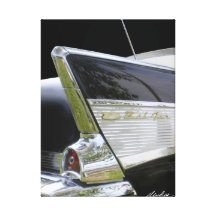 '57 Bel Air "ALETAS " de Chevy Impresión En Lona Estirada