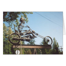 59. Moto y esqueleto del hierro Tarjeta