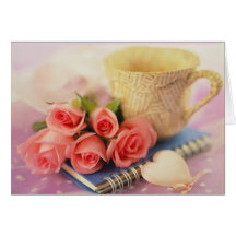 5 florales románticos tarjetas