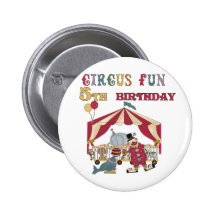 5tas camisetas y regalos del cumpleaños del circo pin