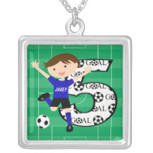5to Collar azul y negro del cumpleaños del fútbol 