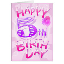 5to cumpleaños feliz tarjeta
