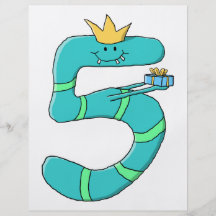 5to Cumpleaños, monstruo del dibujo animado en tru Tarjeton
