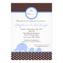 5x7 HERMANA la invitación azul de la fiesta de bie