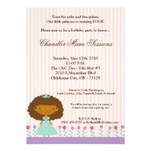 5x7 invitación africana de la fiesta de cumpleaños