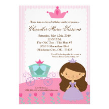 5x7 invitación de la fiesta de cumpleaños de la pr