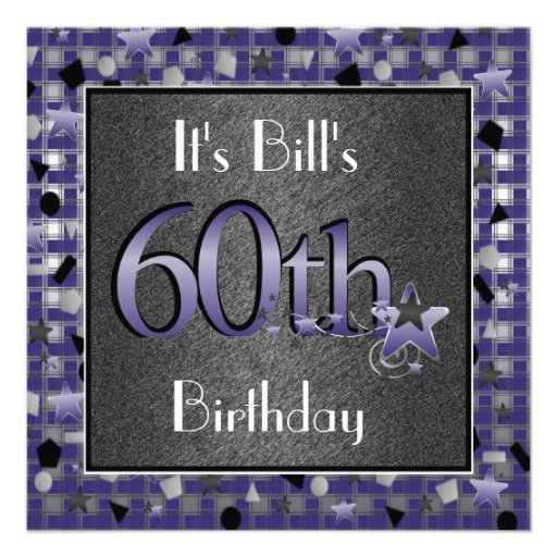 60.a invitación feliz de la fiesta de cumpleaños p