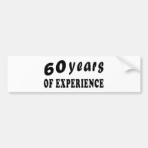 60 años de experiencia pegatina de parachoque