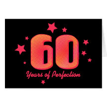 60 años de tarjeta de cumpleaños de encargo de la 