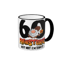 60.o cumpleaños prehistórico taza