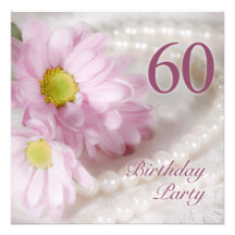 60.o Invitación de la fiesta de cumpleaños con las