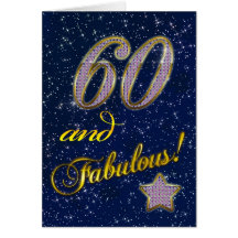 60.o Invitación de la fiesta de cumpleaños Tarjeta