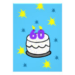 60.o Invitación de la fiesta de cumpleaños -- Tort
