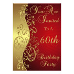 60.o Invitación personalizada de la fiesta de cump