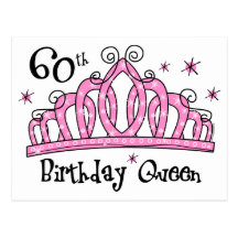60.o LT de la reina del cumpleaños de la tiara Tarjetas Postales