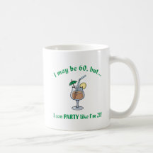 60.o Regalo de la mordaza del cumpleaños Taza De Café
