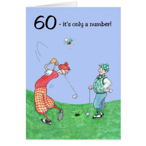 60.o Tarjeta de cumpleaños para un golfista