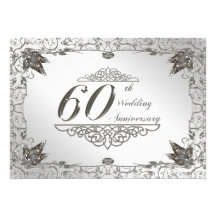 60.o Tarjeta de la invitación del aniversario de b