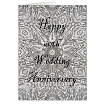 60.o Tarjeta del aniversario de boda