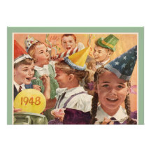 65.as memorias retras 1948 de la niñez de la fiest invitación